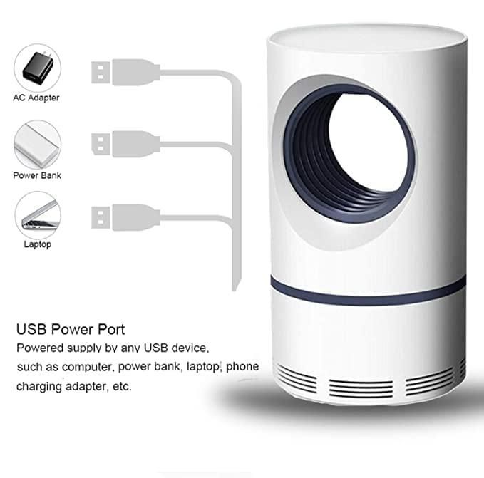 Electronic Mosquito Killer Lamp – USB Rechargeable Bug Zapper & Flying Insect Trap for Home, Bedroom & Office