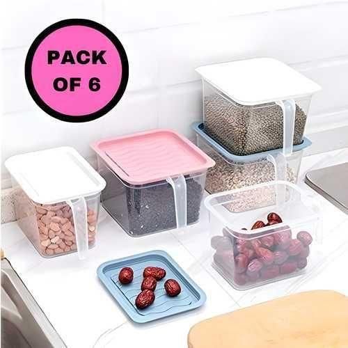 Unbreakable Kitchen Storage Containers Set (Pack of 6)