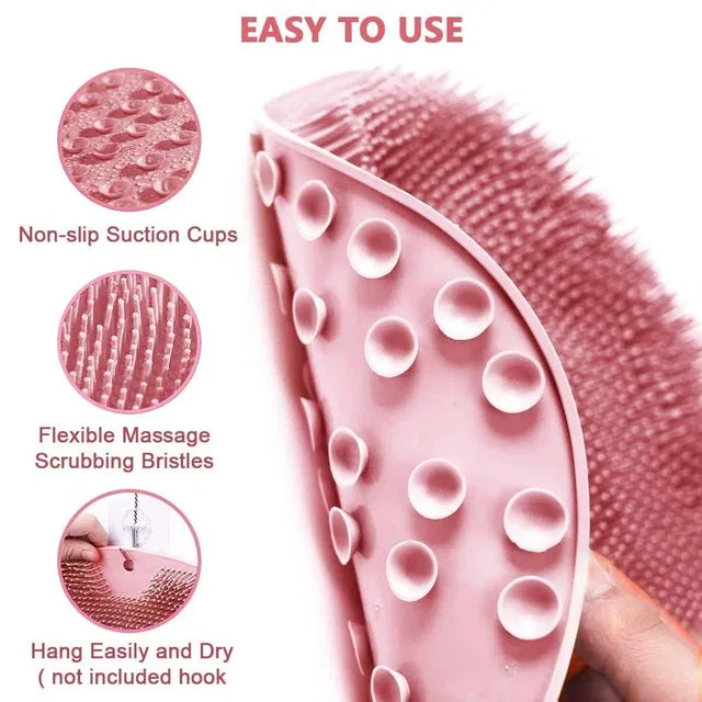 Silicone Bath & Foot Scrubber | Exfoliating Massage Mat