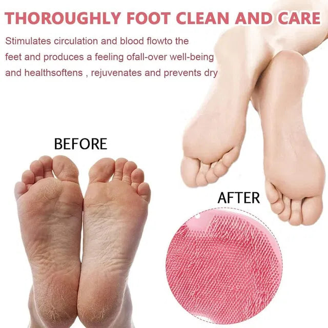 Silicone Bath & Foot Scrubber | Exfoliating Massage Mat