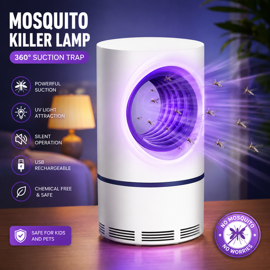 Electronic Mosquito Killer Lamp – USB Rechargeable Bug Zapper & Flying Insect Trap for Home, Bedroom & Office